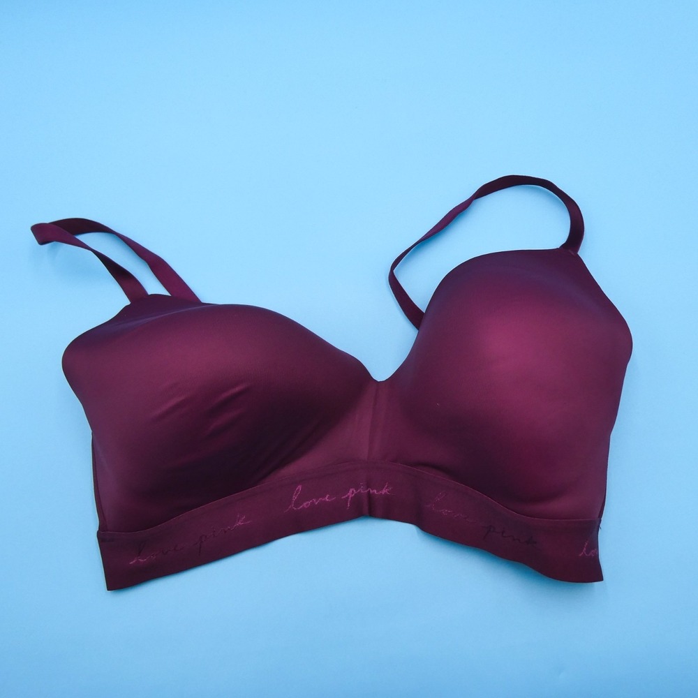 Victoria Secret Push Up Bra 36DD Purple Wireless Wear Everywhere Lightly‎ Lined